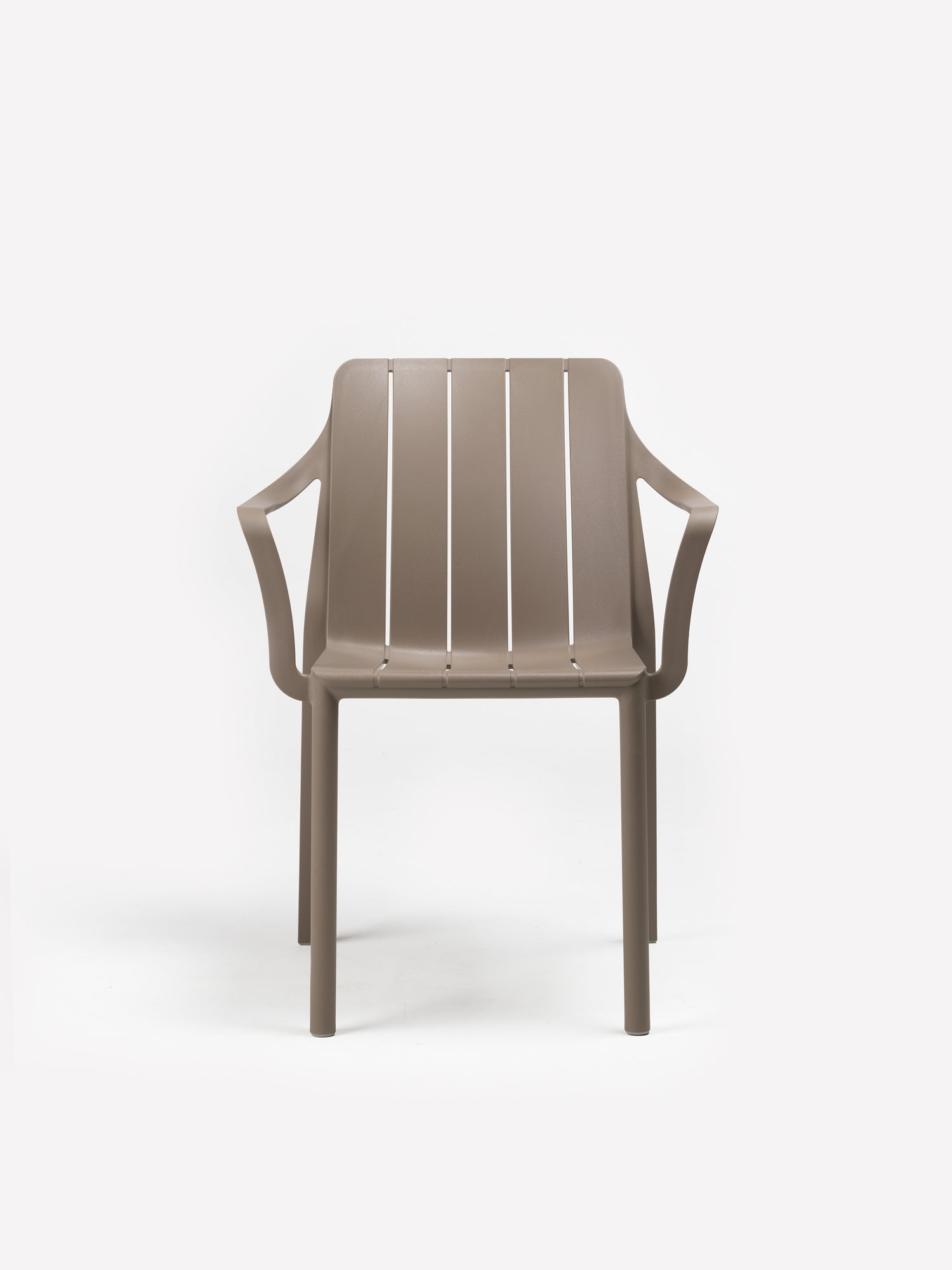 TIBERINA taupe buitenstoel met armleuningen