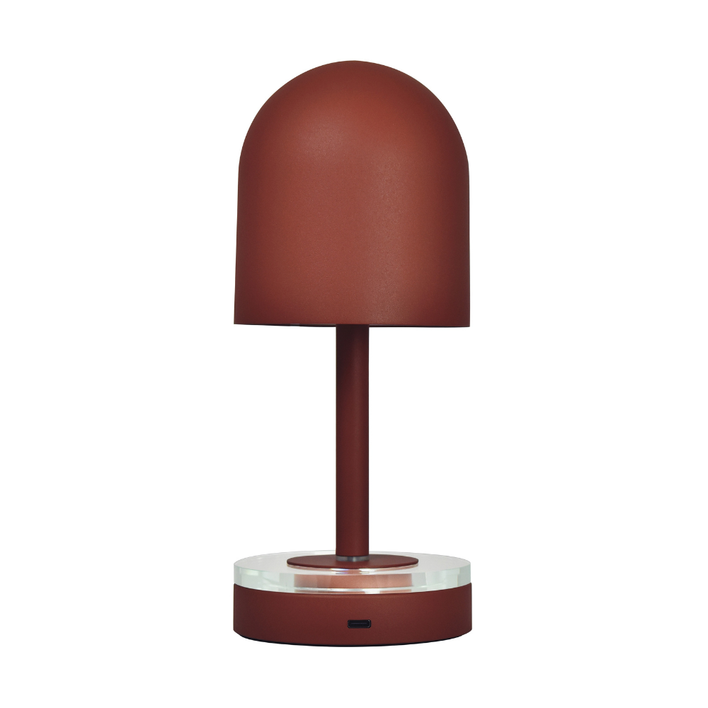 Portable lamp LUCEO brick red
