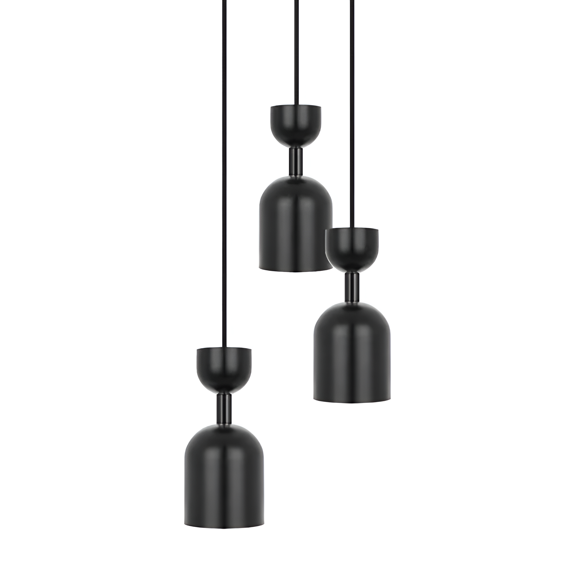SUPURU 3P black pendant lamp
