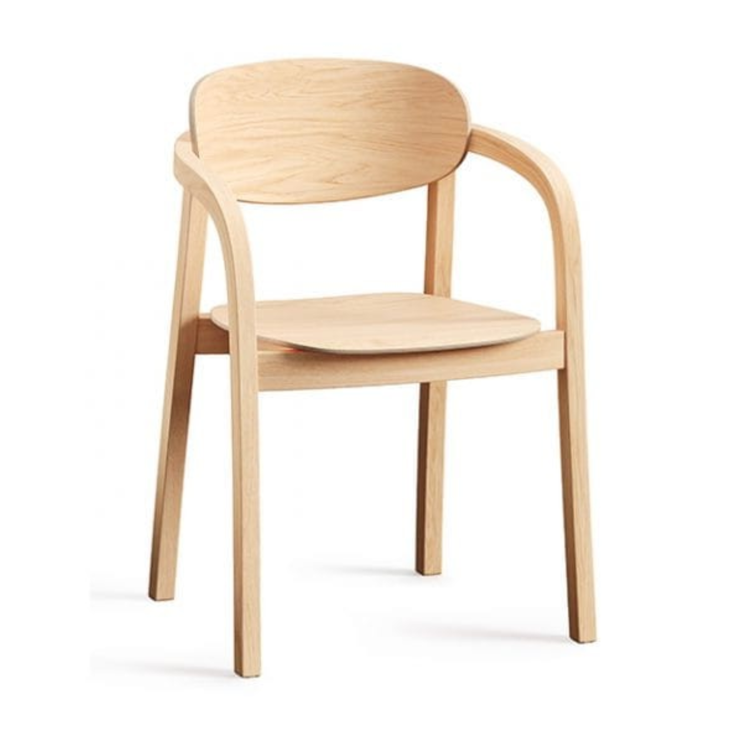 Stoel met armleuningen LINIA van beukenhout