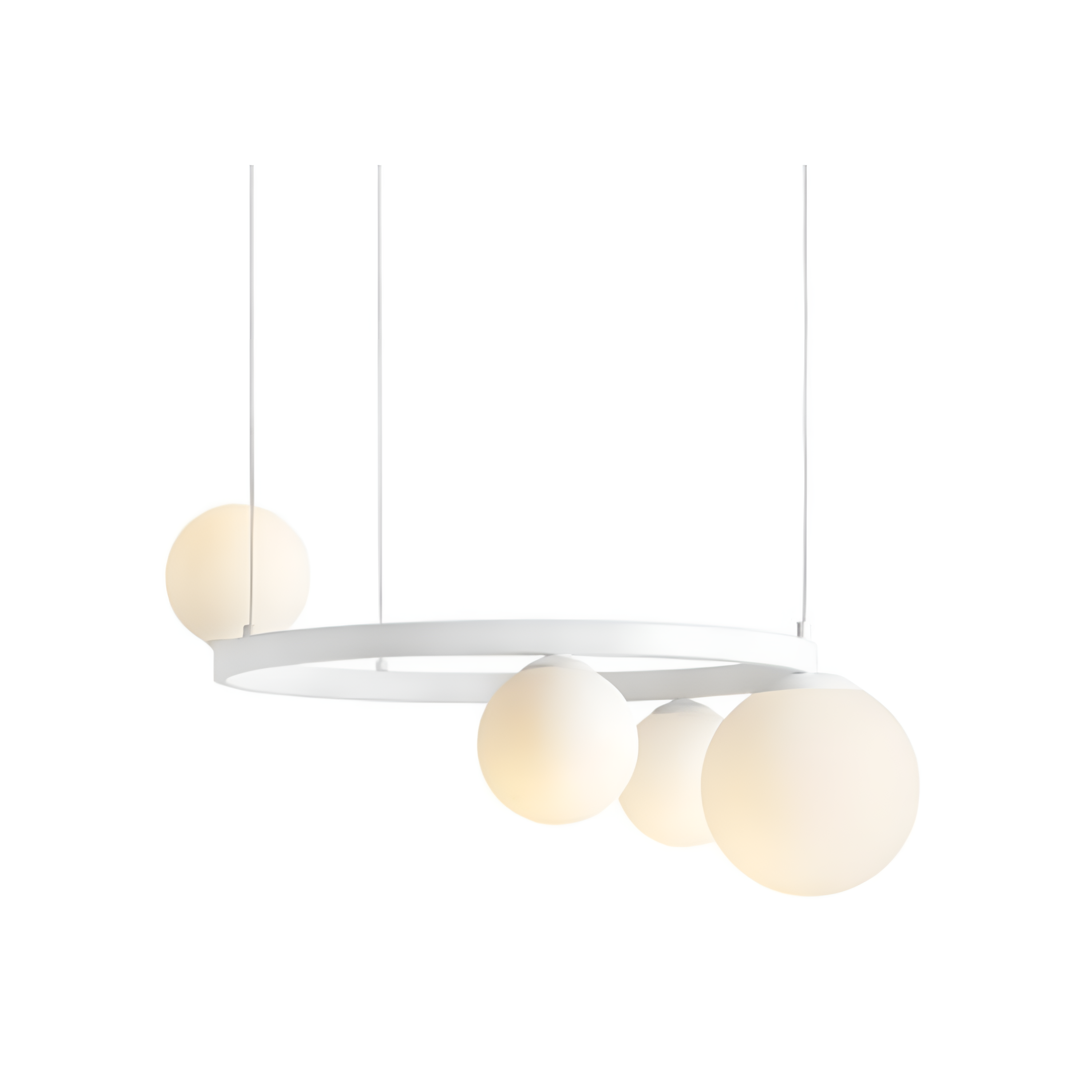 Hanglamp GARDA QUATRO RING wit