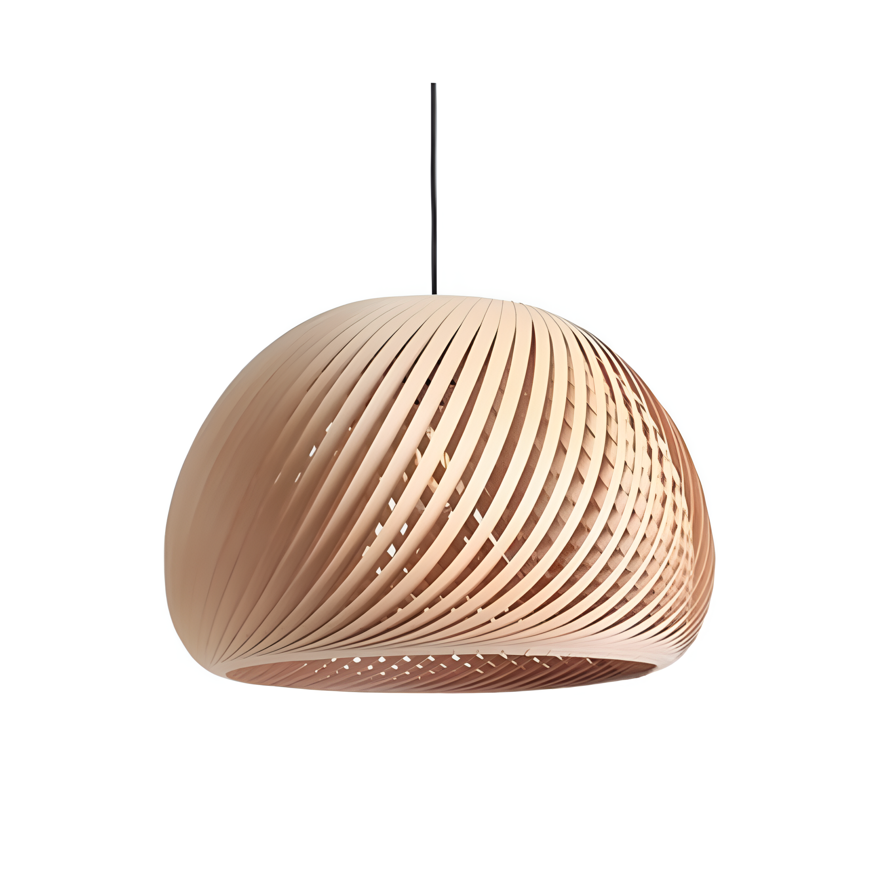 Nature cross hanging lamp wood