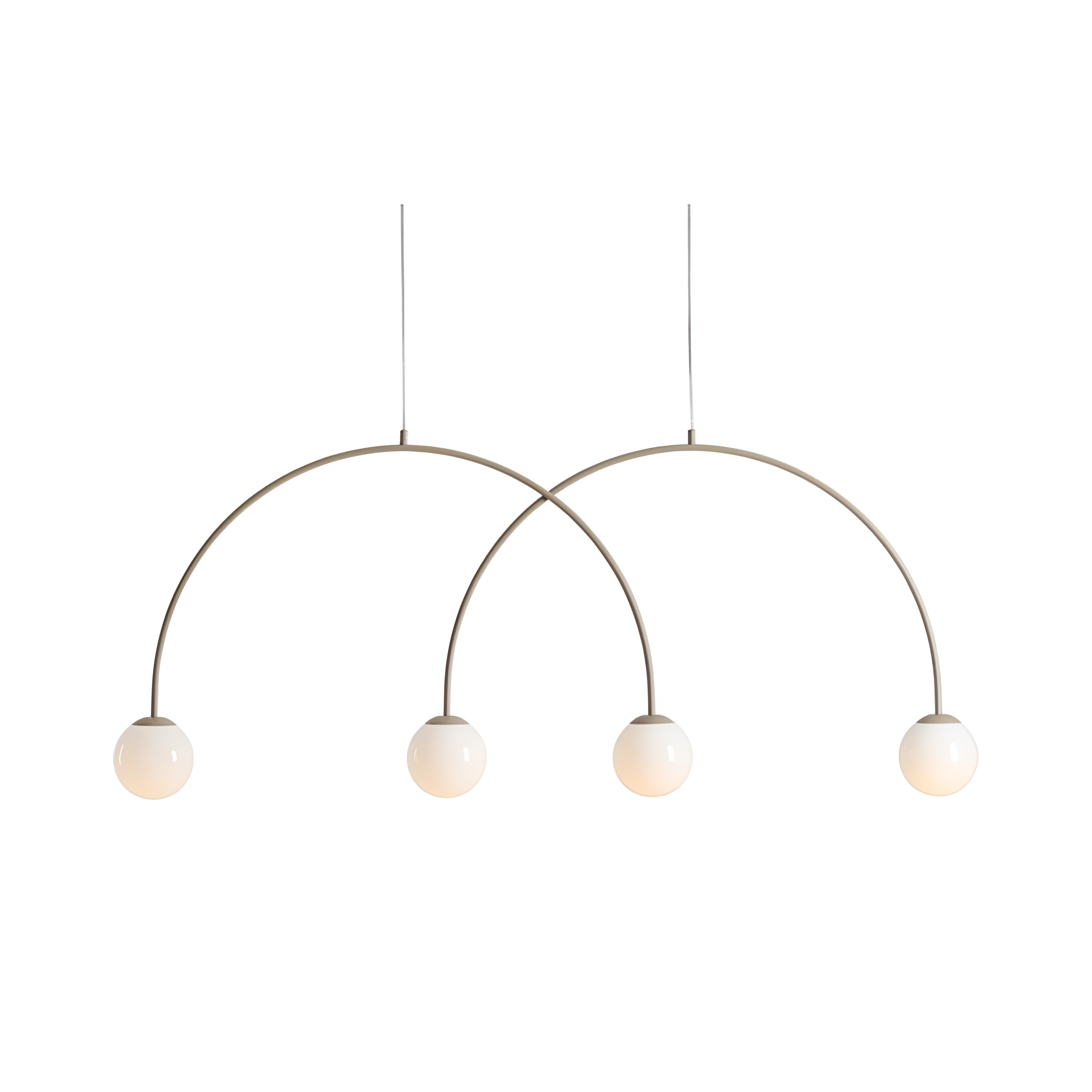 UNA DUO beige hanging lamp
