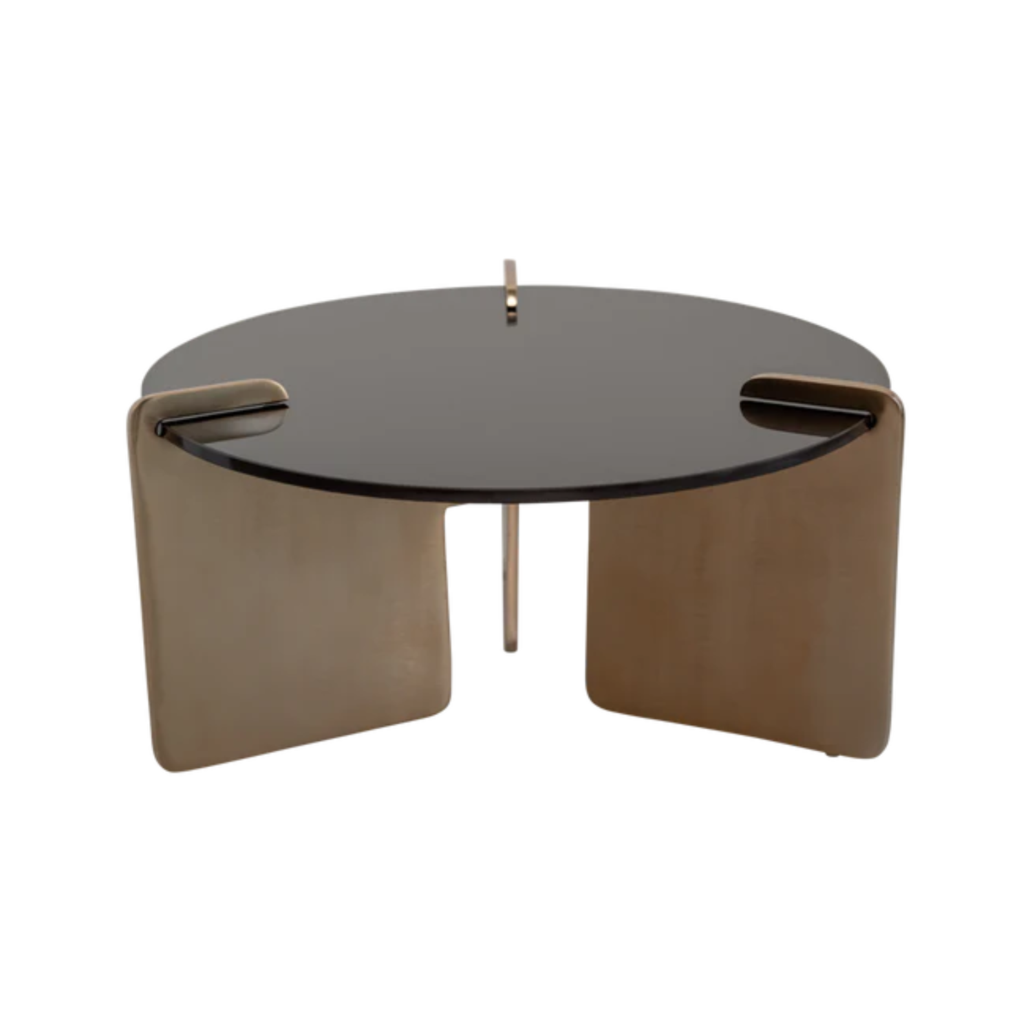 LINN salontafel met glazen blad en metalen basis