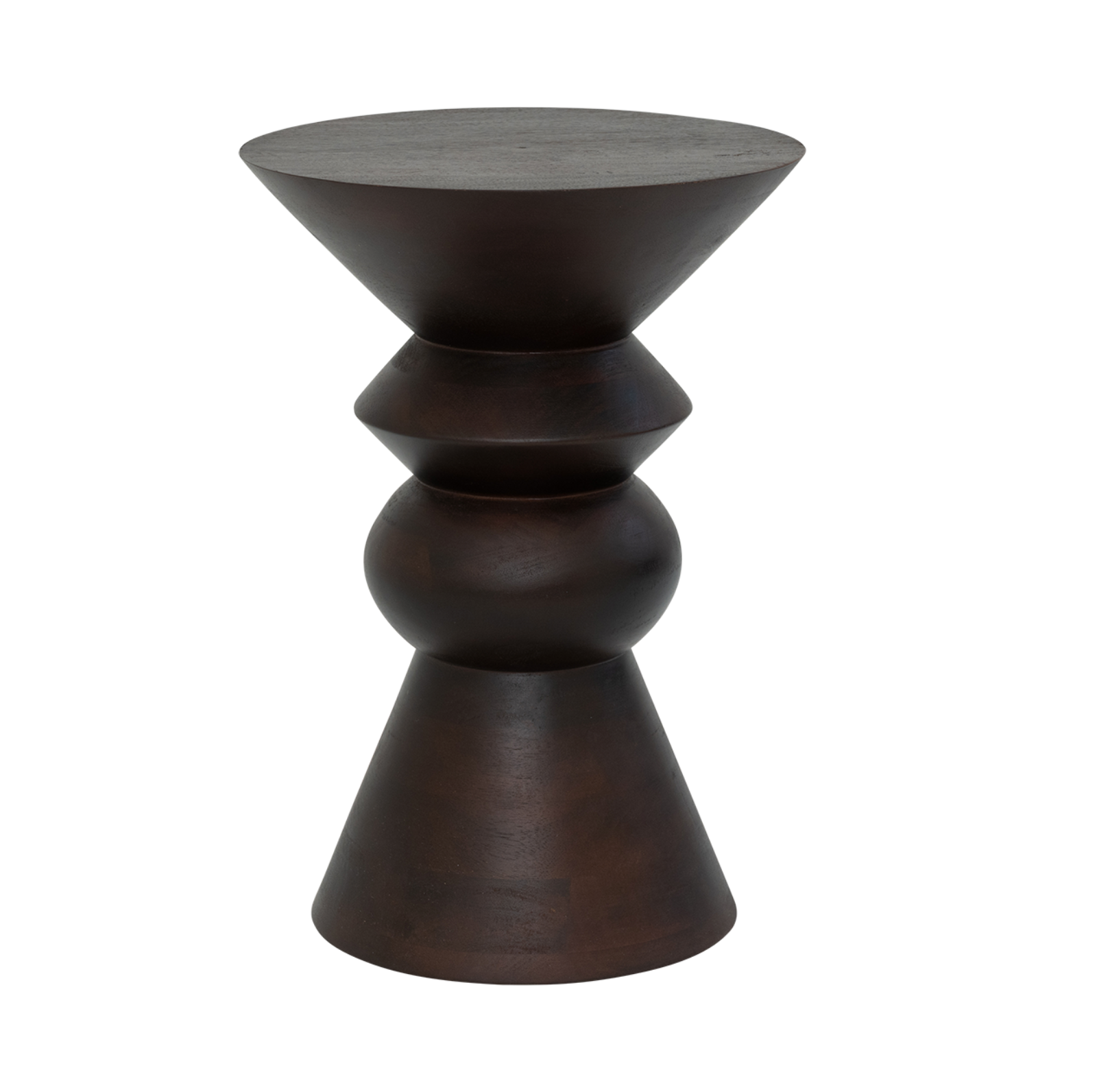 Luova side table dark brown mango wood