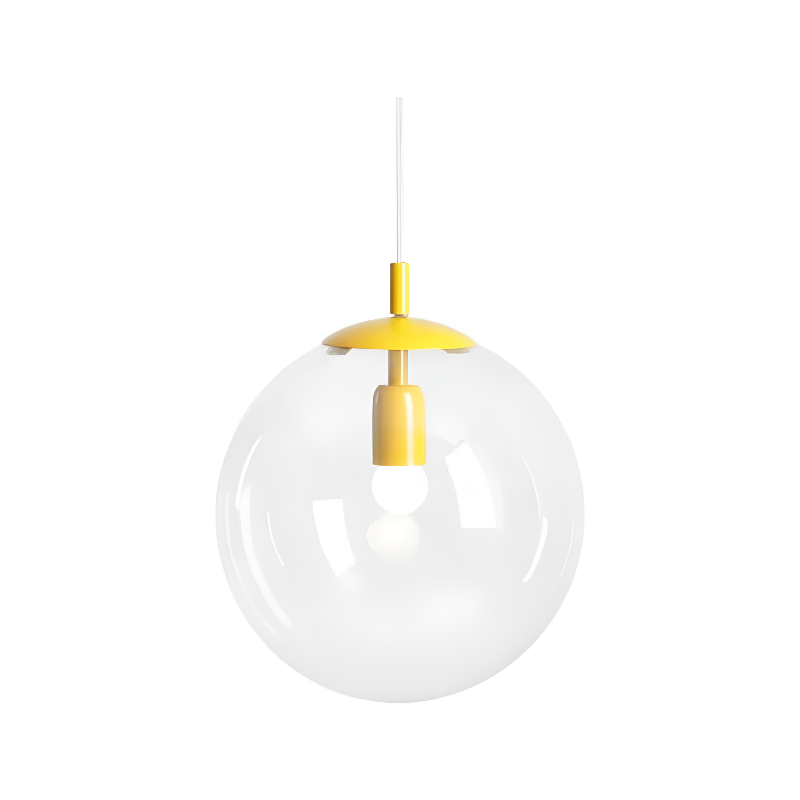Hanglamp GLOBE mosterdgeel