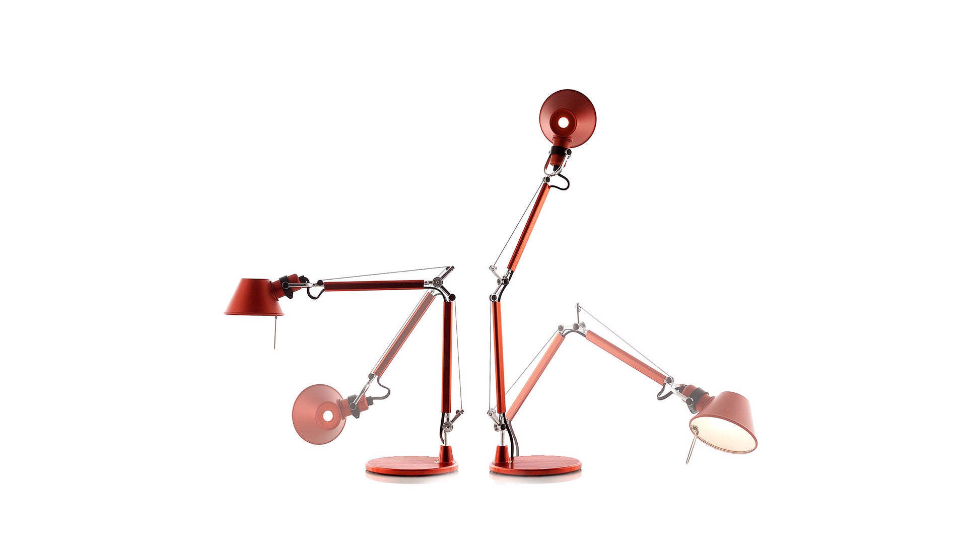 Verstelbare bureaulamp TOLOMEO MICRO mat oranje