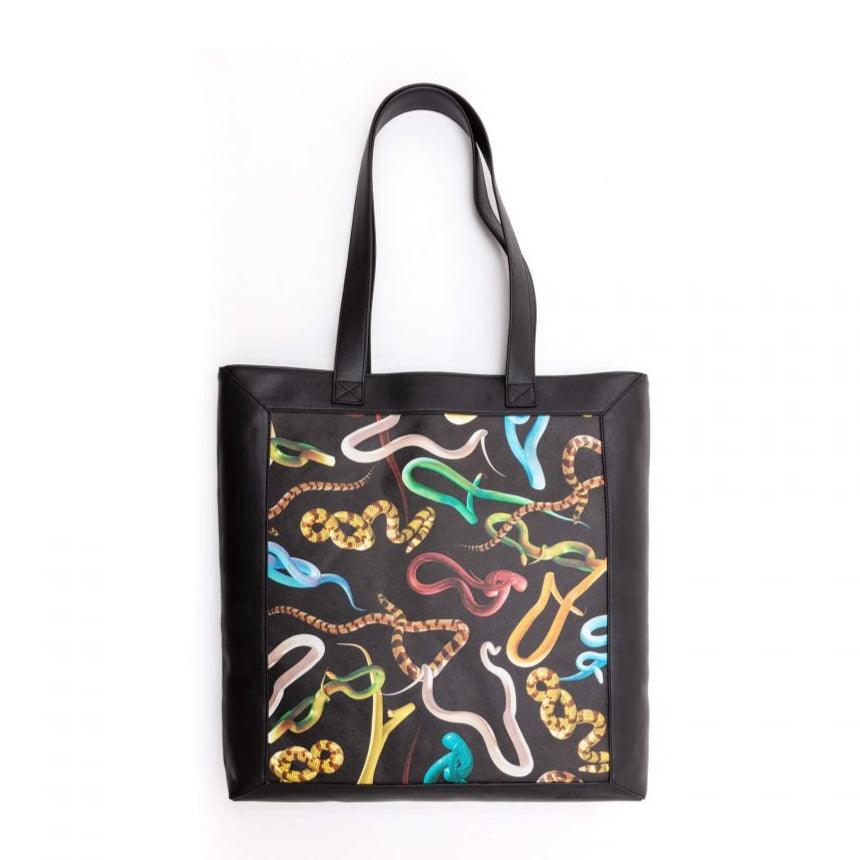 Torba na ramię SNAKES czarny Seletti Eye on Design