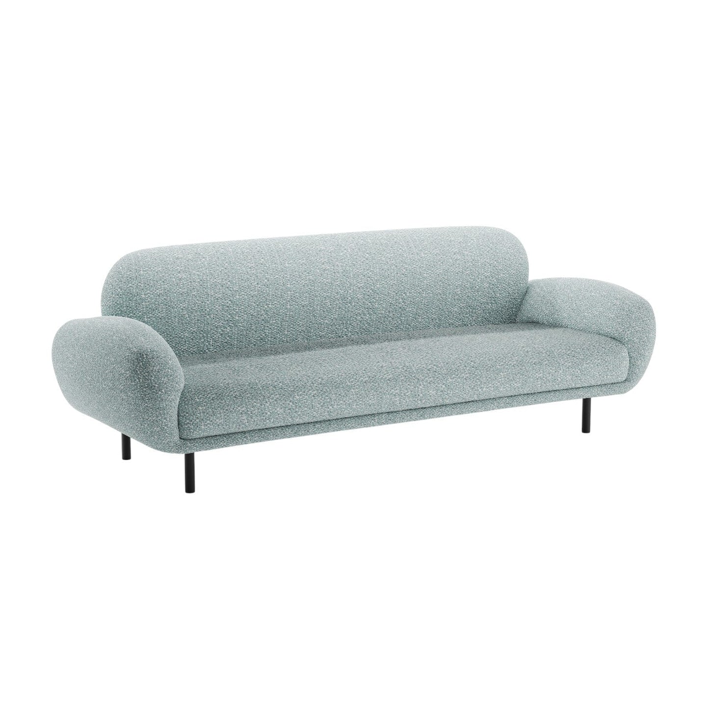 Sofa 3-zits POPPY gedempt blauw chenille