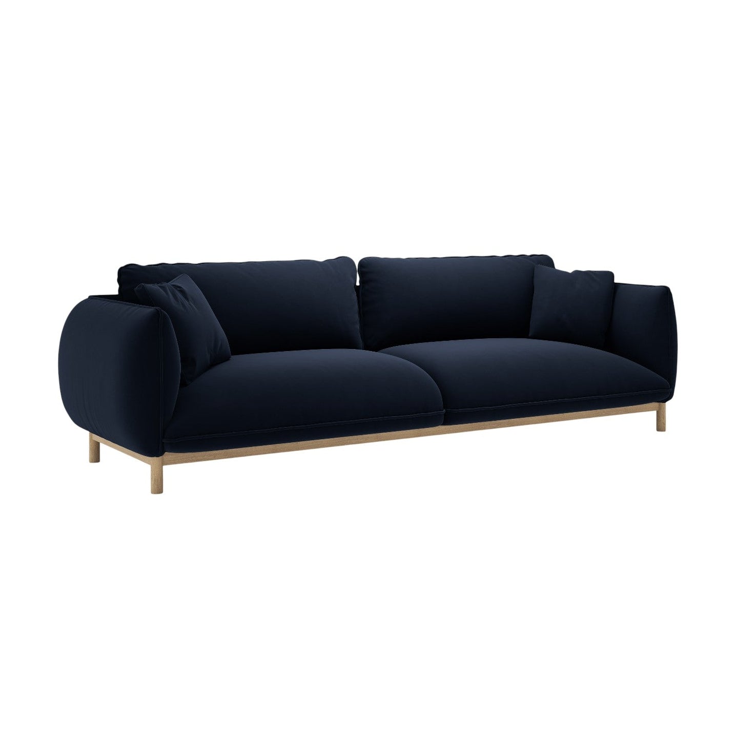 Sofa van fluweel voor 4 personen ADA koninklijk blauw