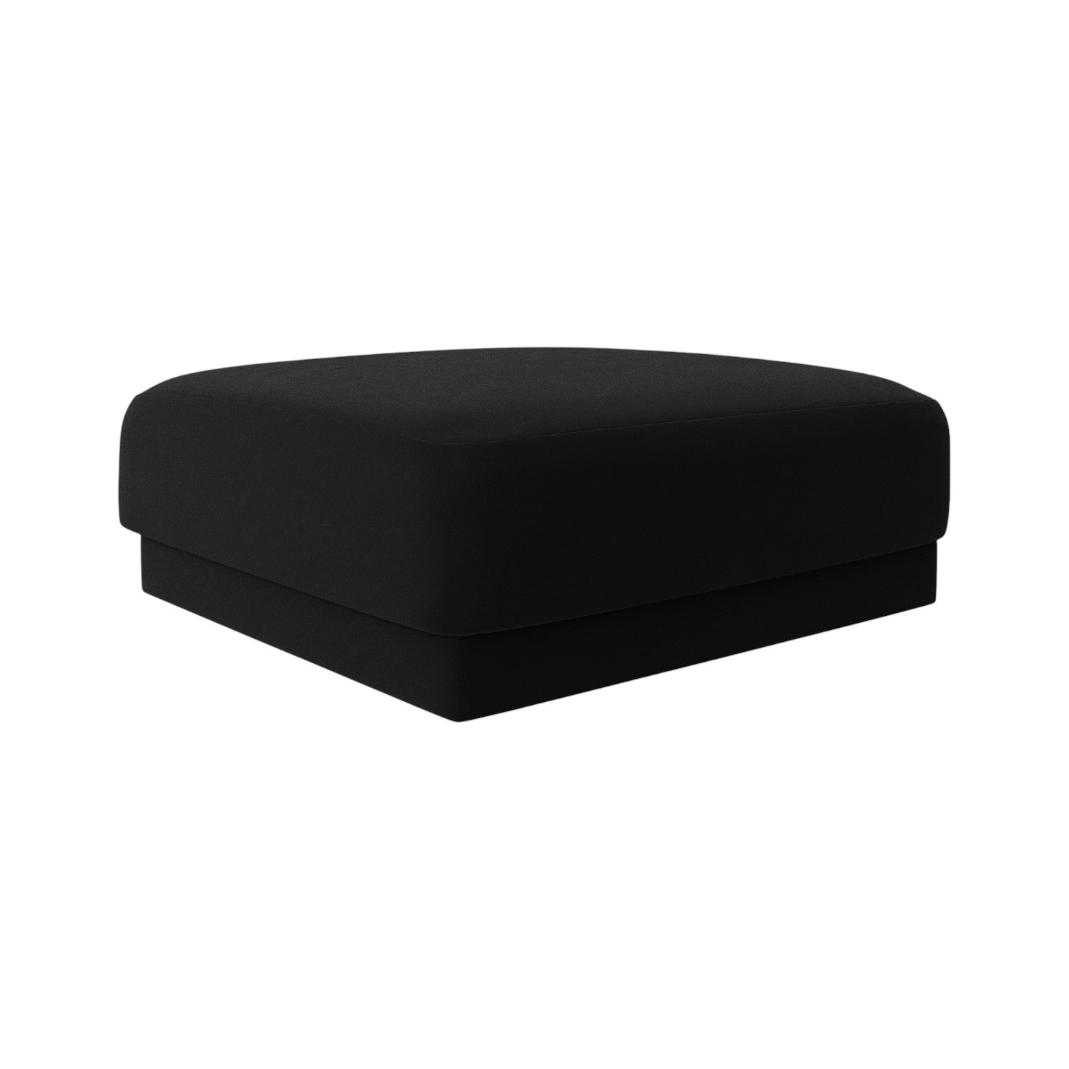 Velvety pouf miley black