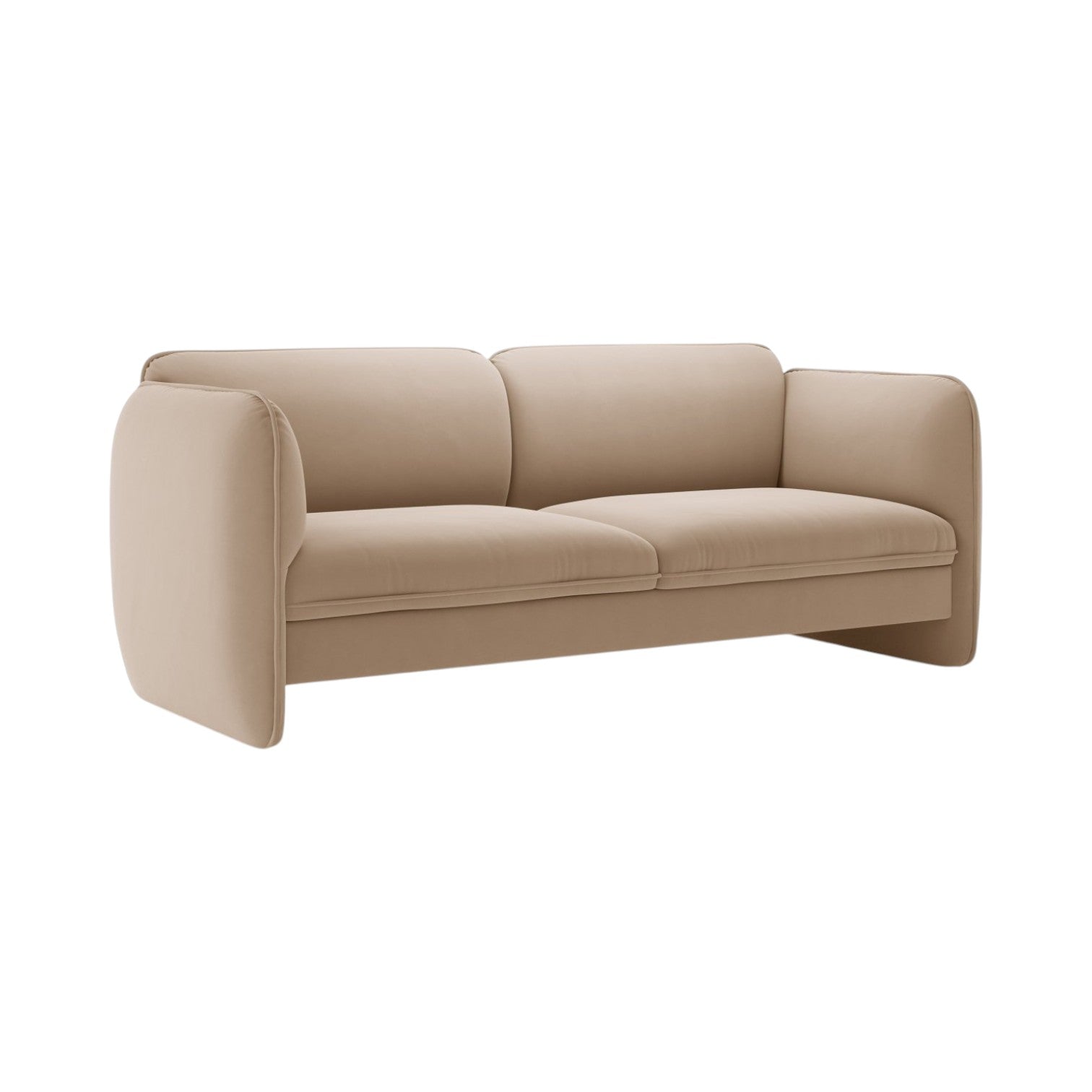 Sofa van fluweel 3-zits GEORGIA amandelbeige