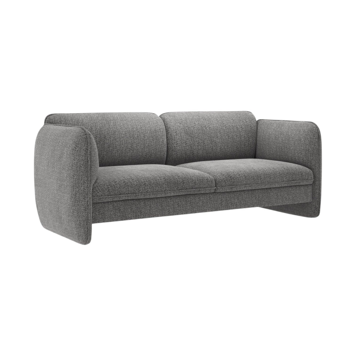 Sofa 3-Sitzer GEORGIA dunkelgrau Chenille