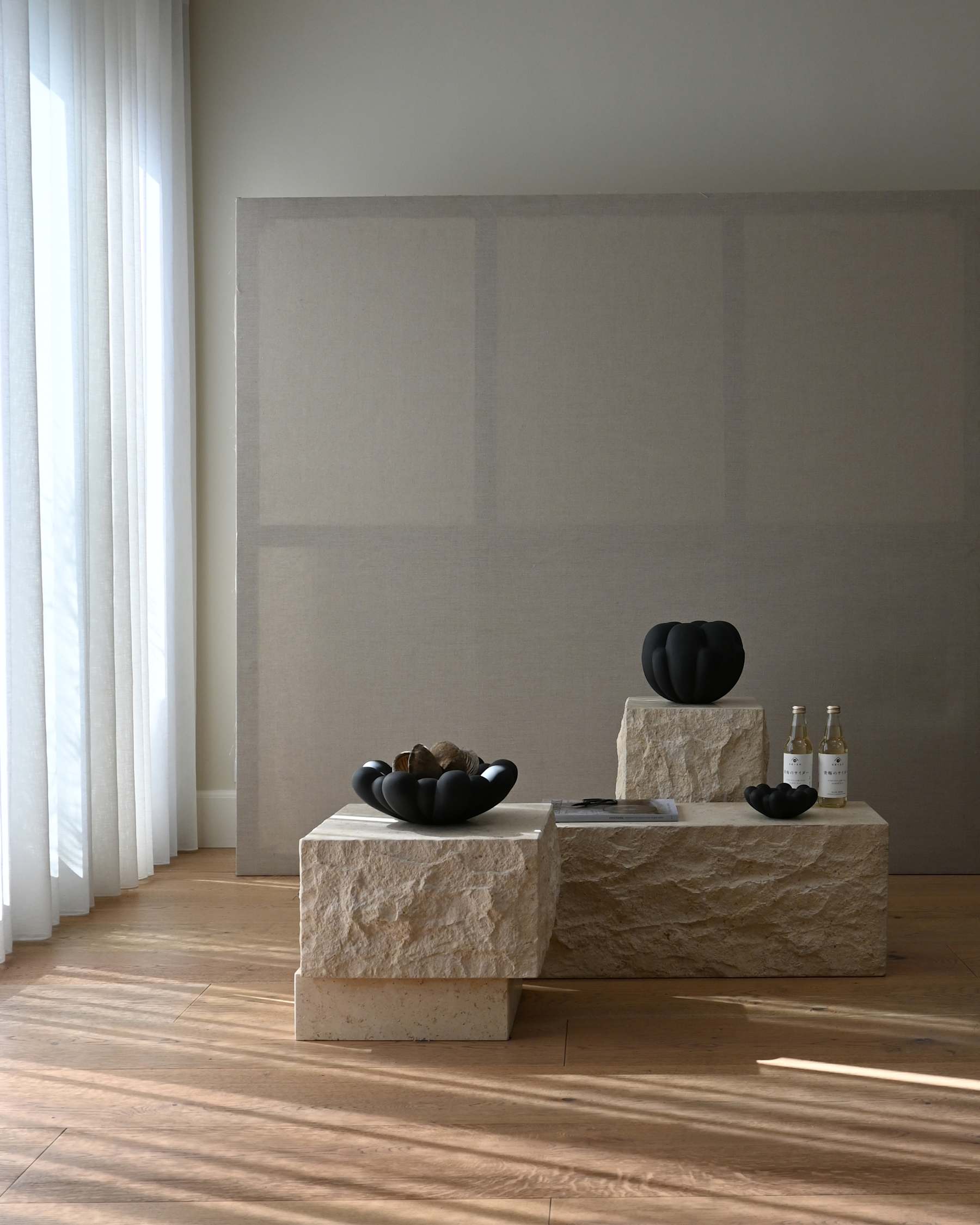 TEMPLE limestone coffee table