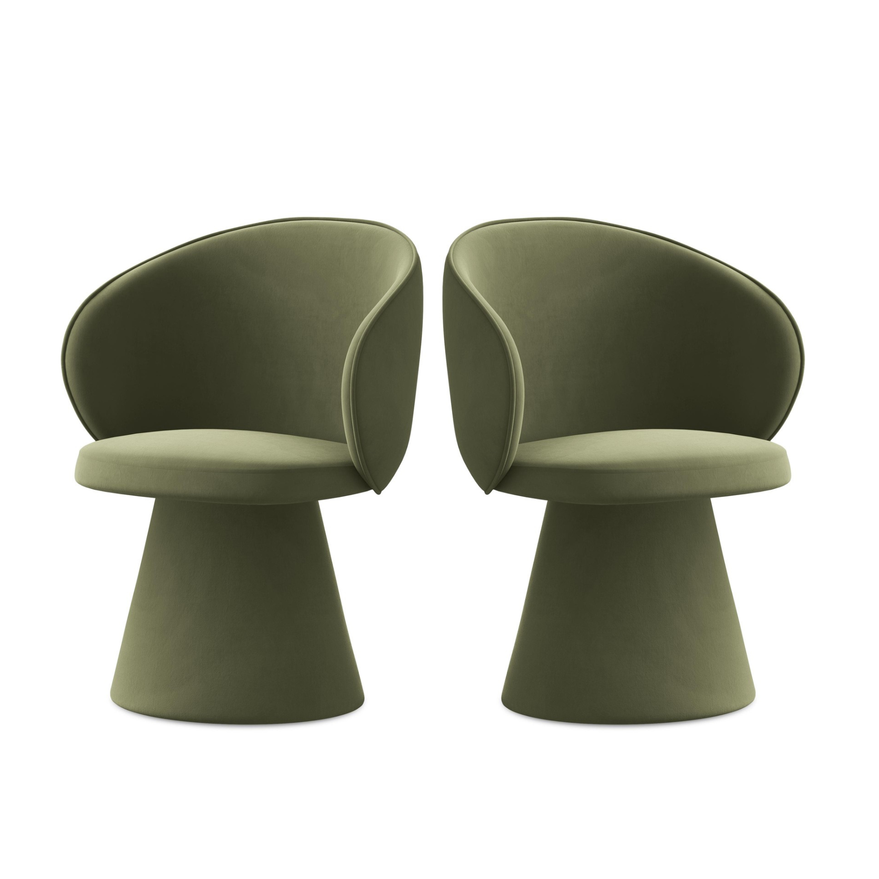Velvet Chair UALA Olive Green