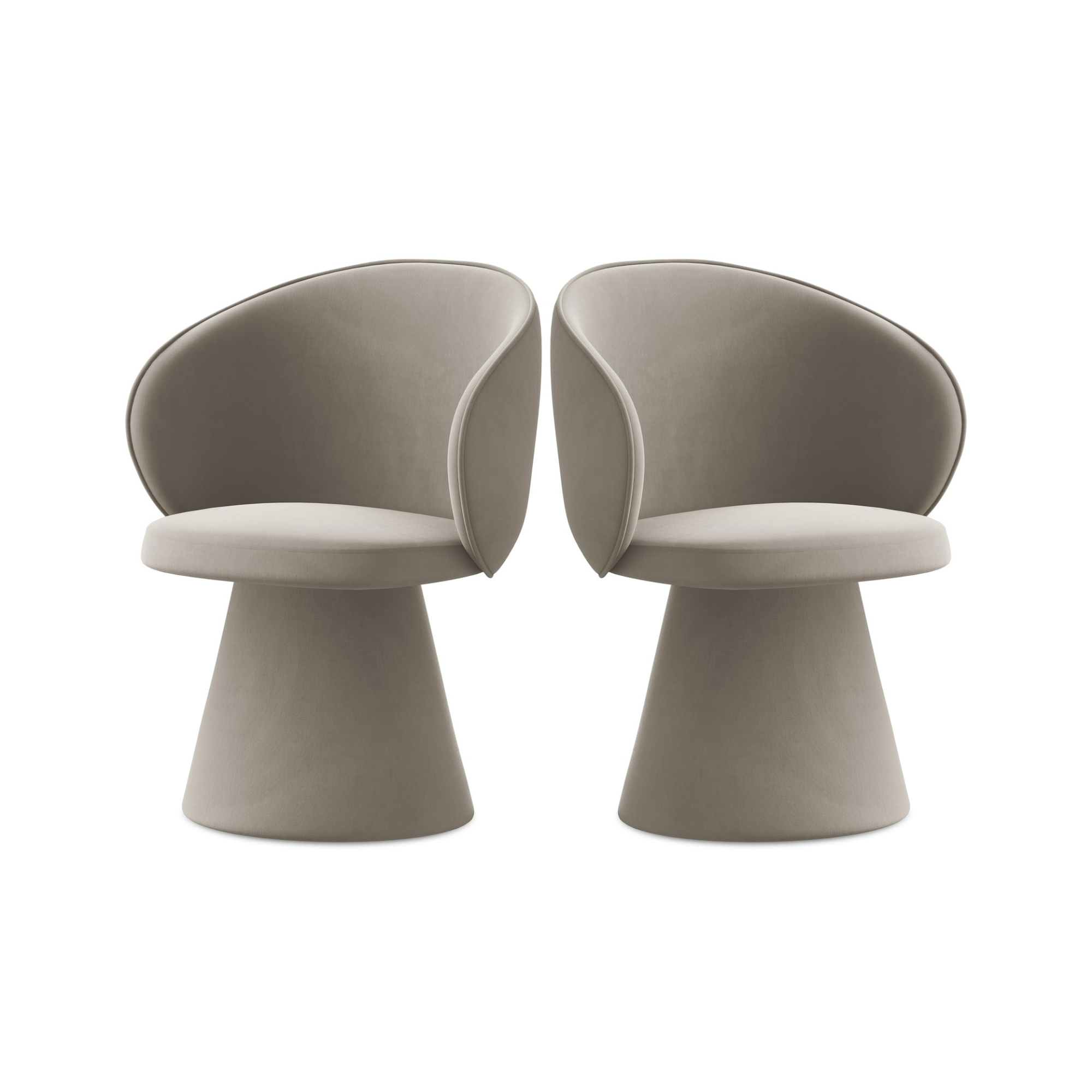 Velvet Chair UALA taupe