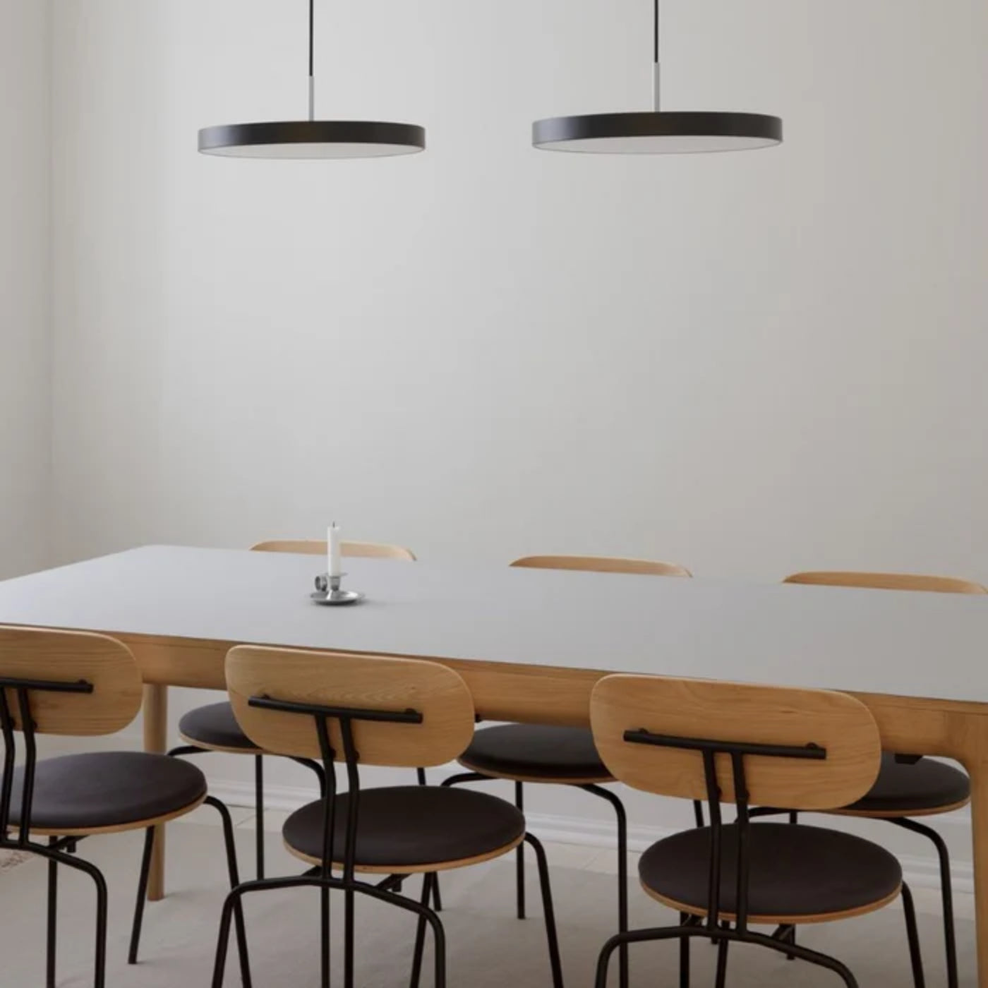 HEART'N'SOUL extendable table gray with oak base