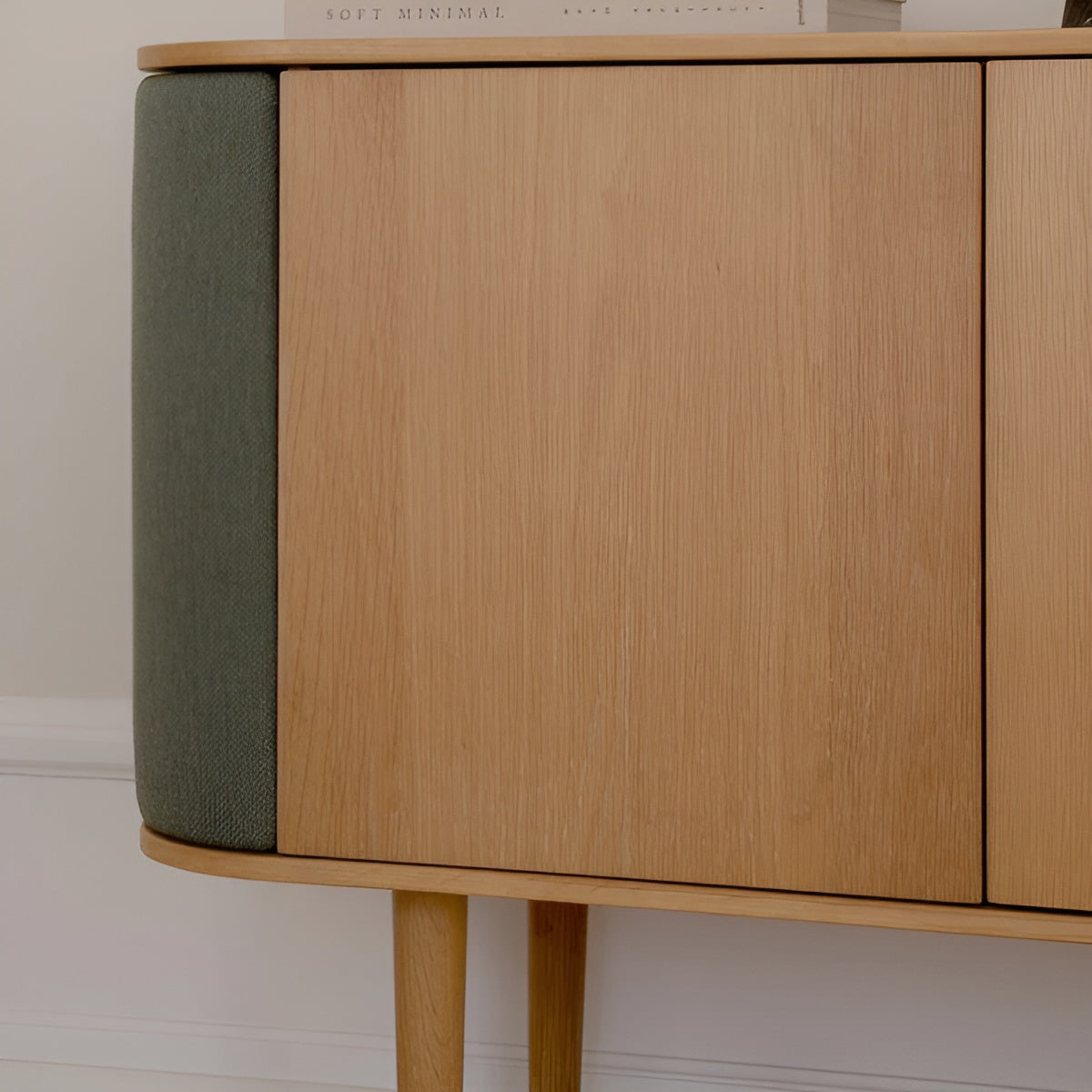 Dressoir TREASURES groen met eikenhout