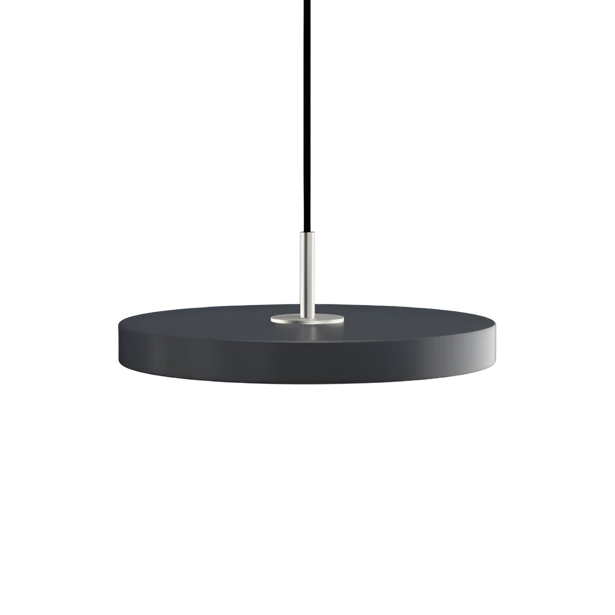 Hanglamp ASTERIA PLUS antraciet met zilveren inzetstuk