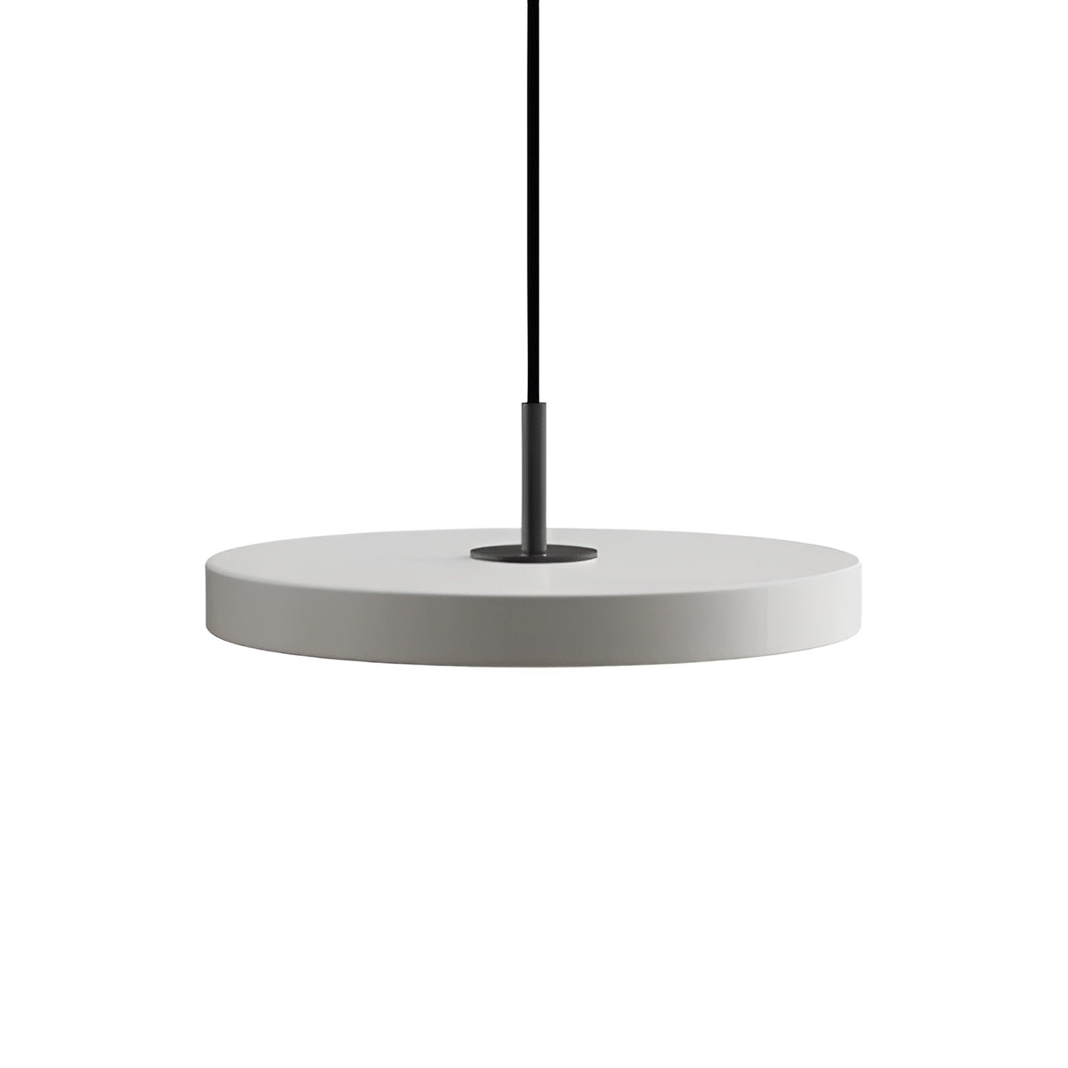 ASTERIA PLUS pendant lamp light gray with black insert