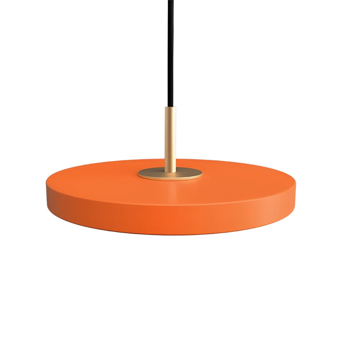ASTERIA MICRO pendant lamp in orange with a gold accent