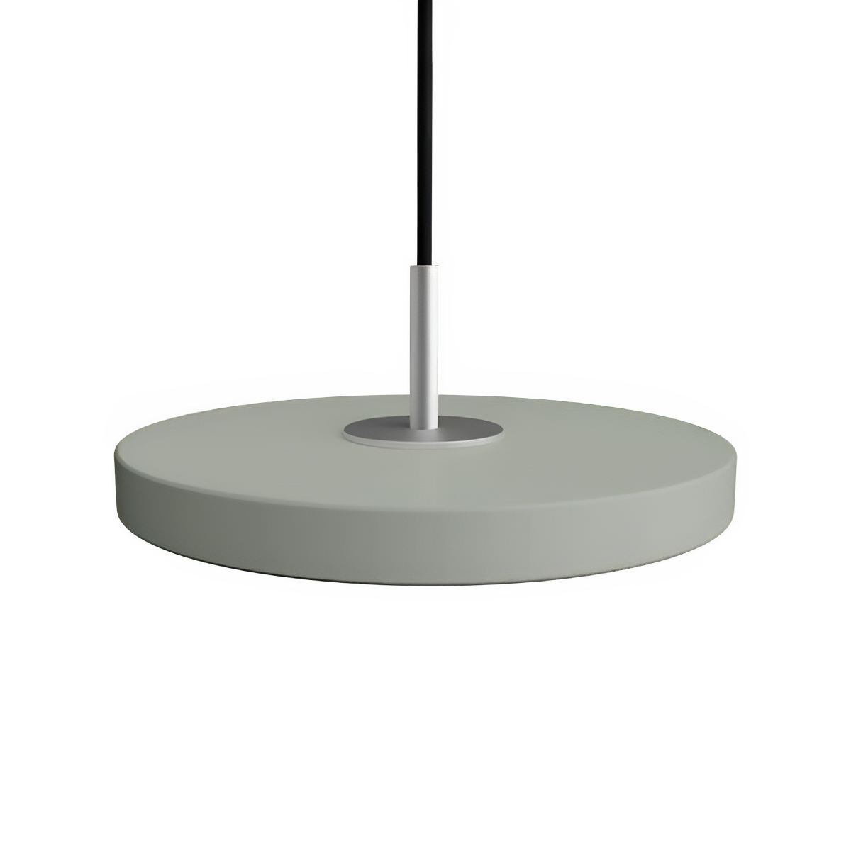 Asteria Micro Olive Pendant Lamp with Silver Insert