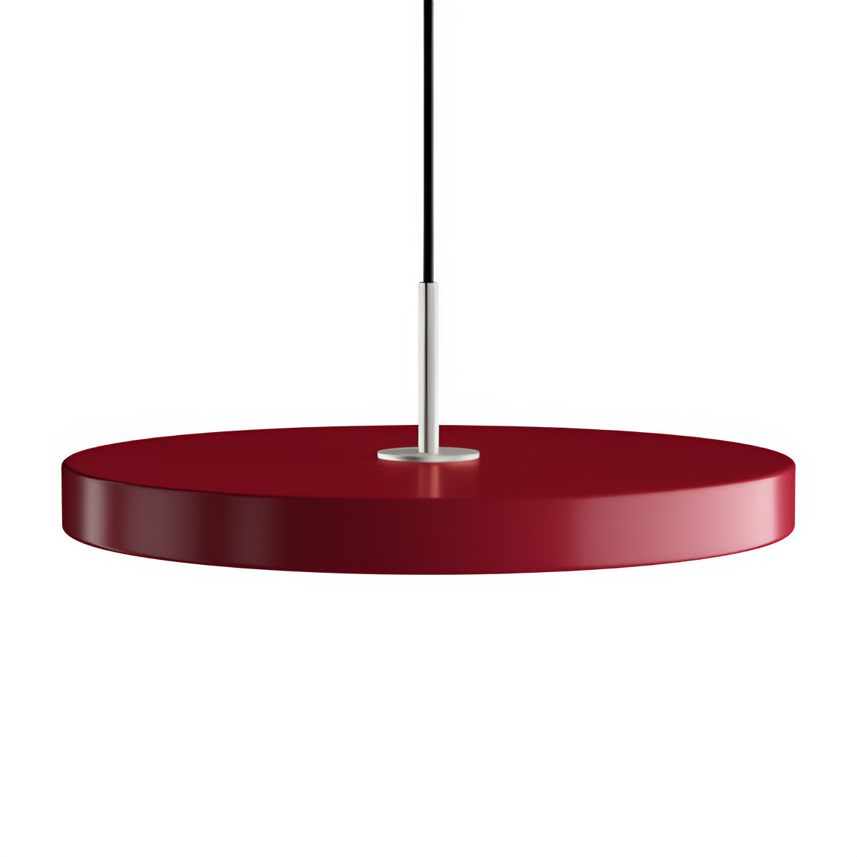 Hanglamp ASTERIA PLUS bordeaux met zilveren inzet
