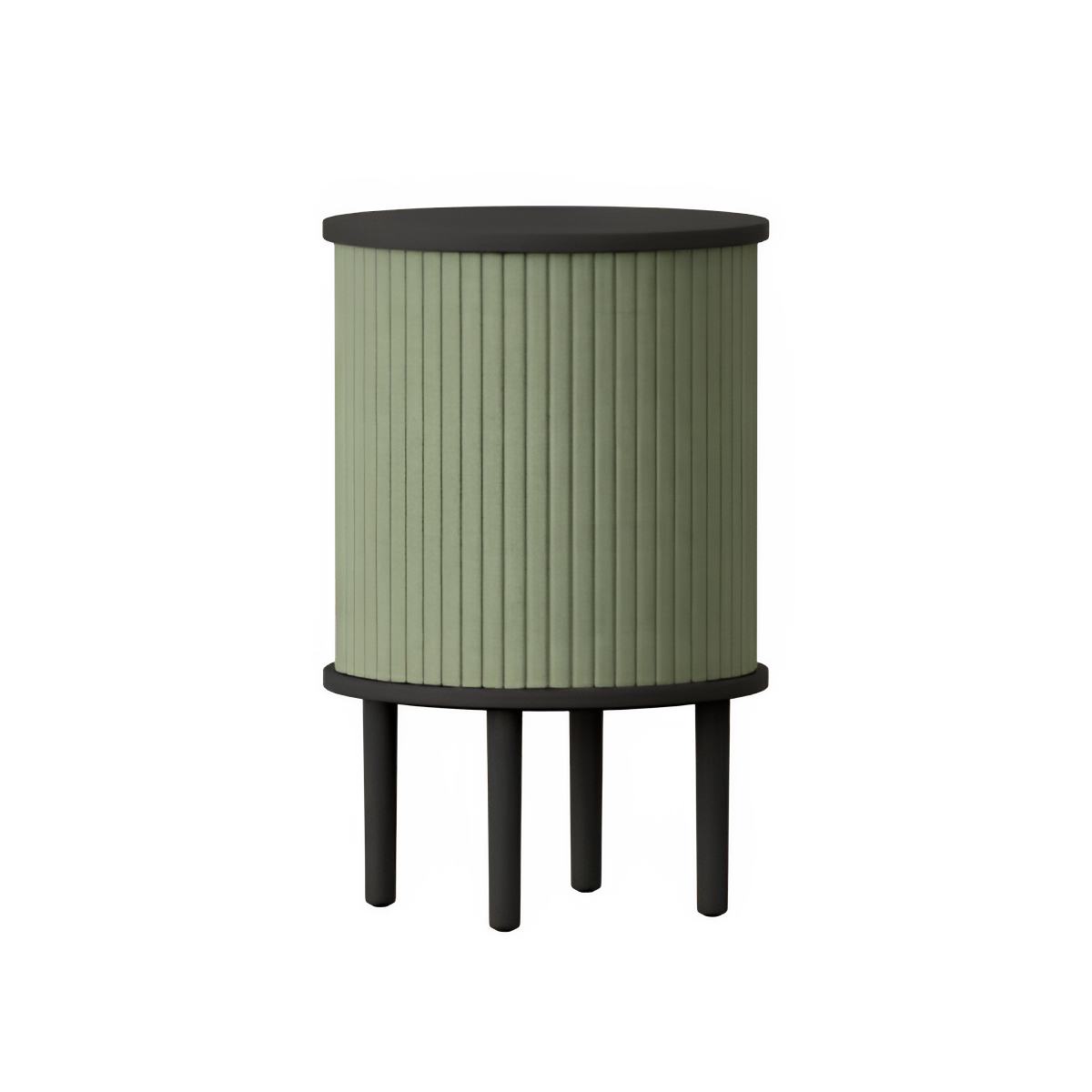AUDACIOUS green side table with black oak
