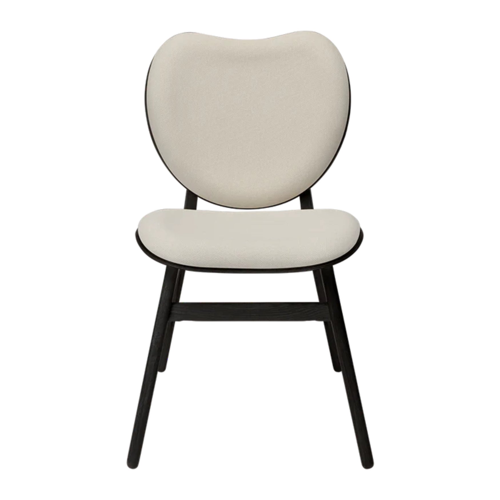 Stoel CONVERSATION zandkleurig met zwarte eiken basis