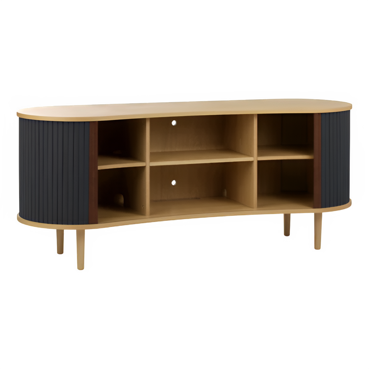 AUDACIOUS anthracite RTV cabinet with oak base