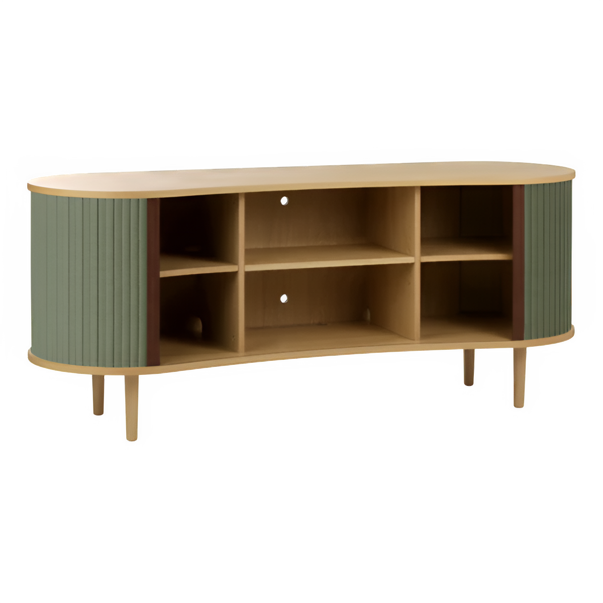 Dressoir RTV AUDACIOUS groen met eiken basis