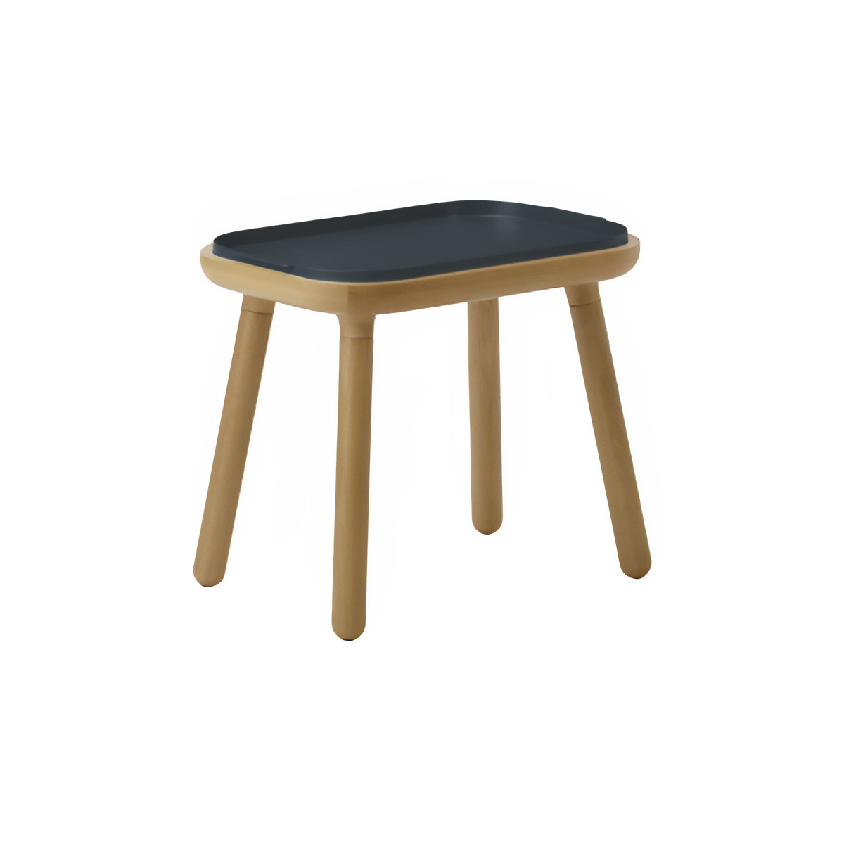 PAFF anthracite table with oak base