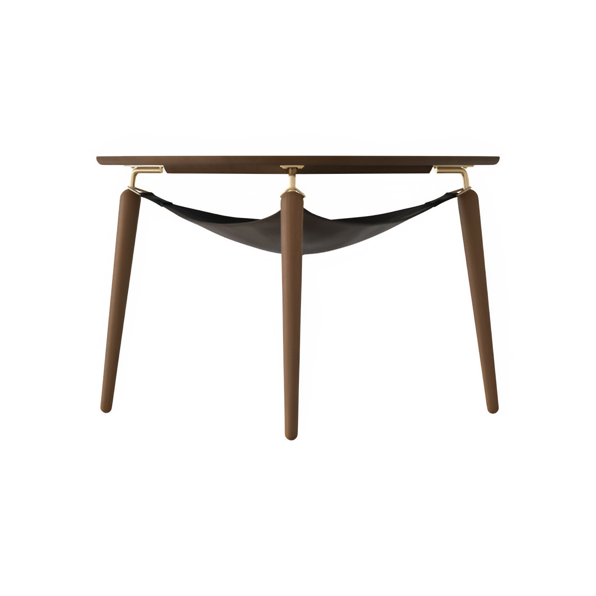 Hang Out salontafel donker eiken met gouden steunen