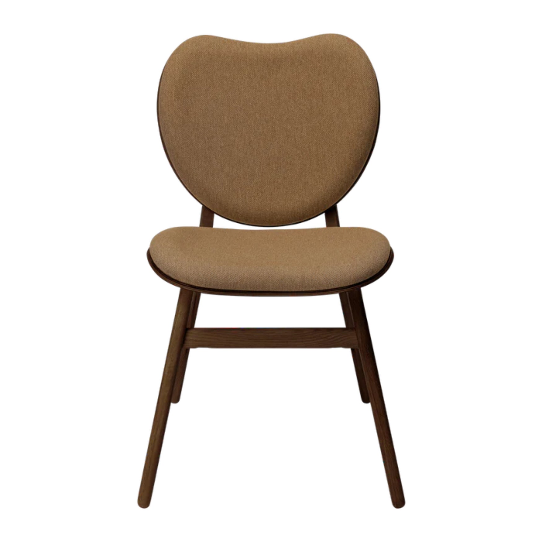 Stuhl CONVERSATION braun mit dunklem Eichenfuß