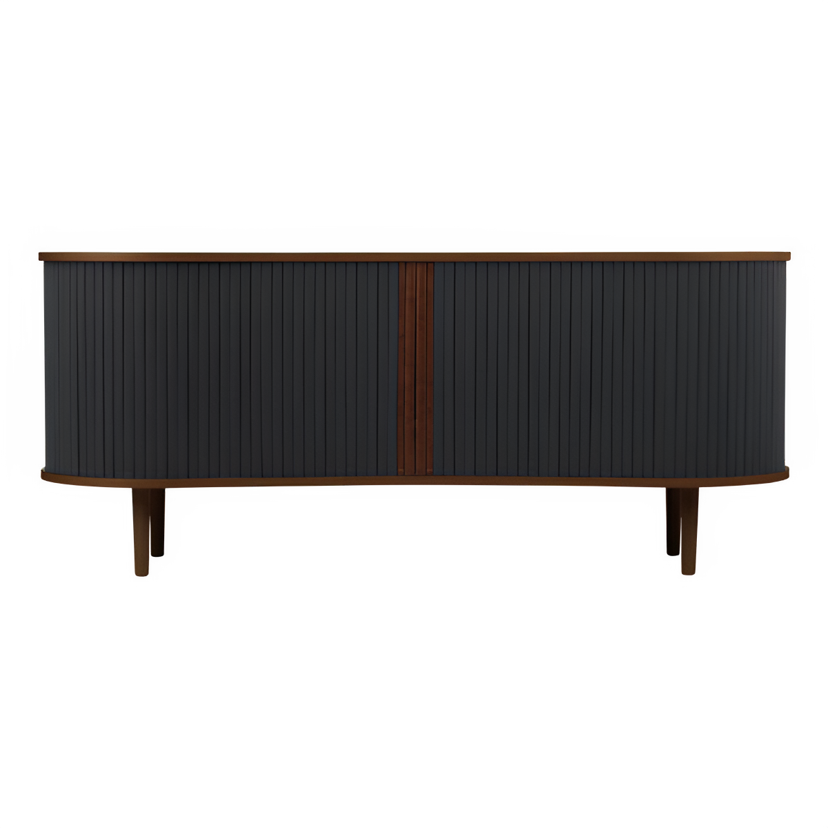 Kommode RTV AUDACIOUS anthrazit mit dunklem Eichenfuß