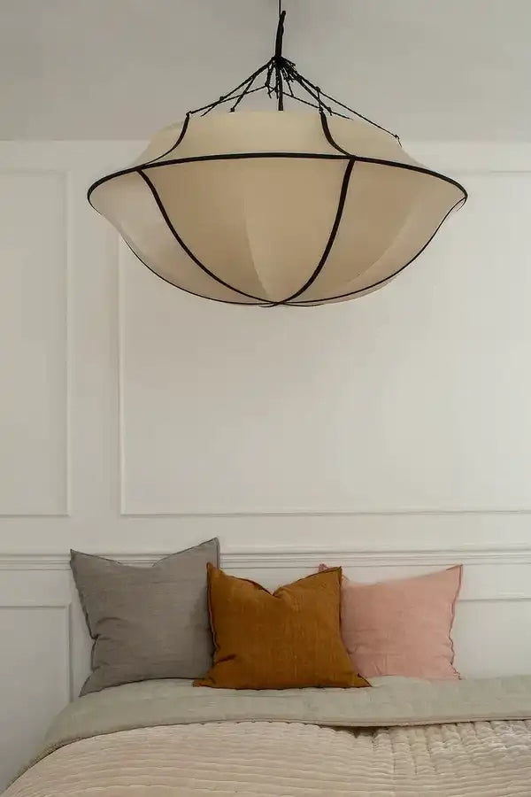 Beige UMBRELLA lampenkap met zwart