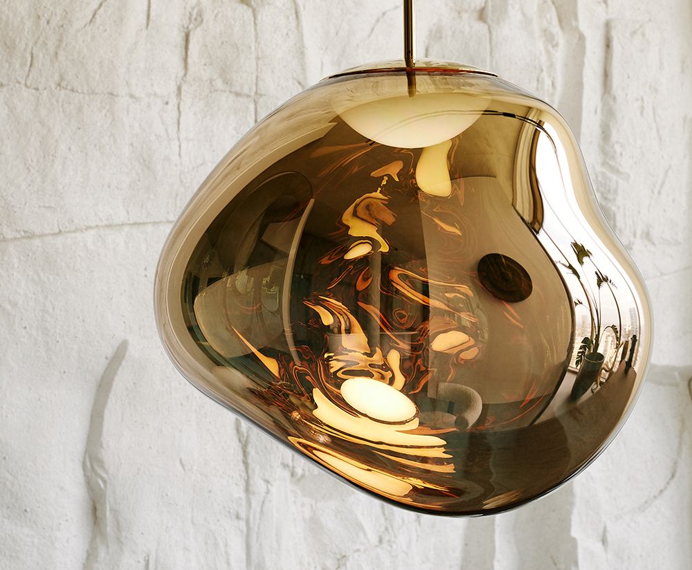 Hanglamp MELT ROND goud