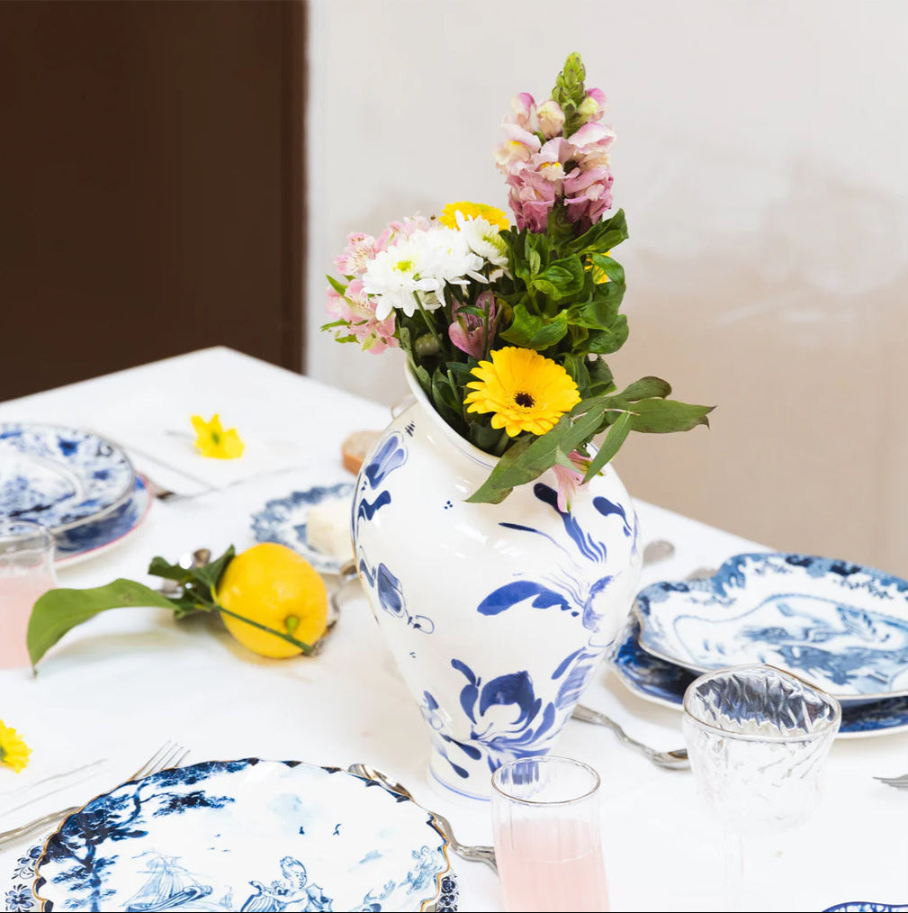 Wase Classics on Acid - Floral Delft White Porcelain