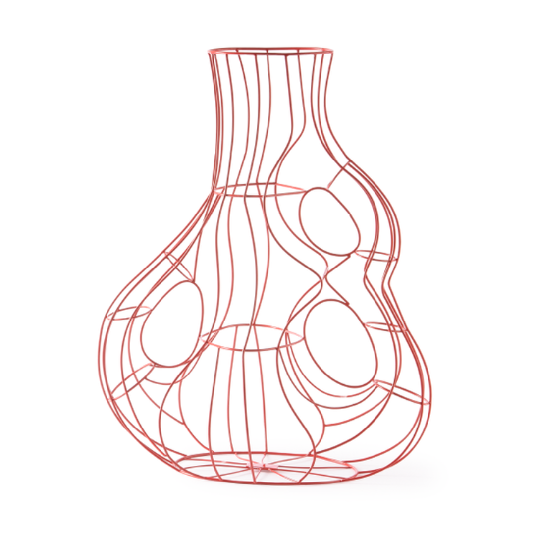 THREE EARS FRAME Vase, korallenrot