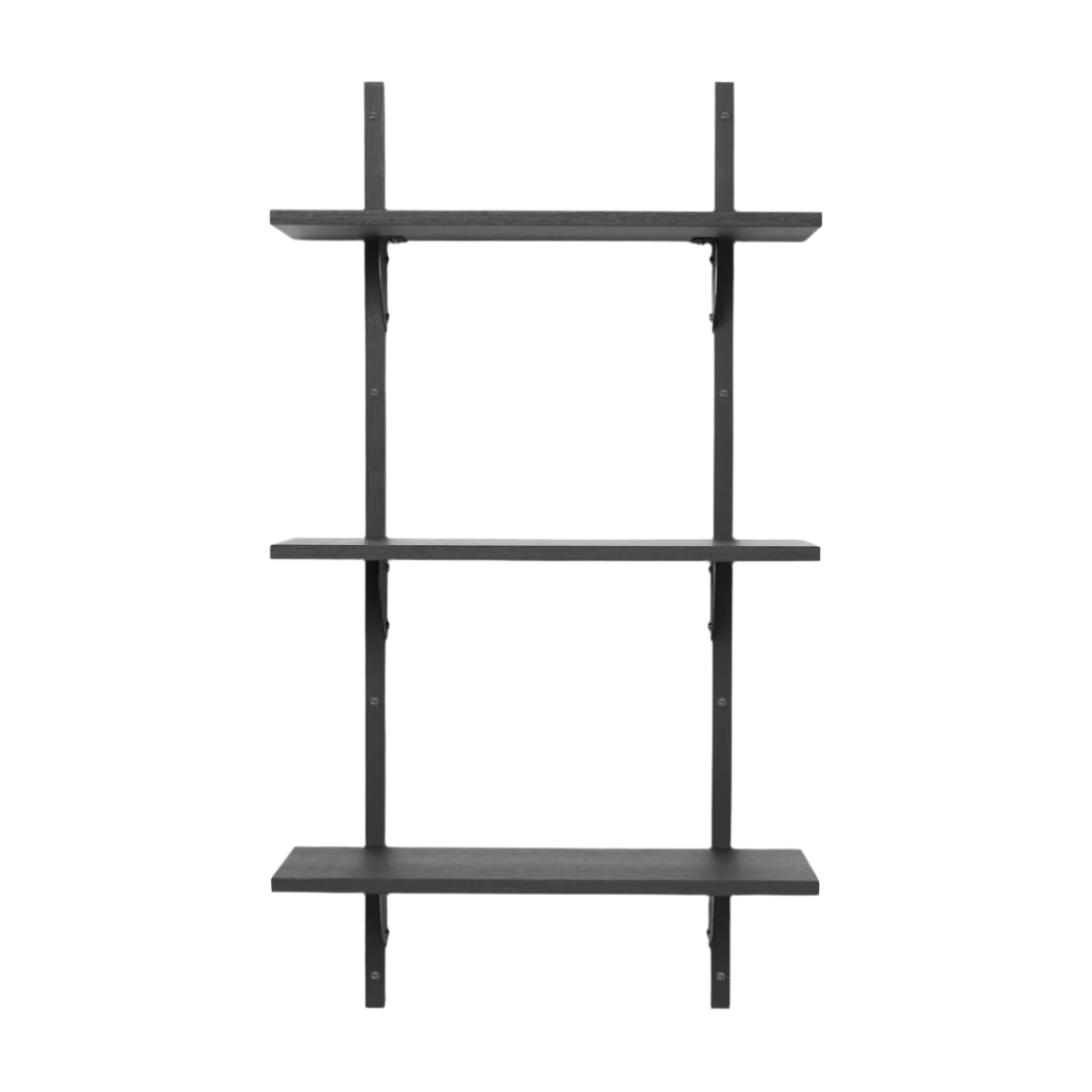 Plank SECTOR DRIEVOUW SMAL zwart essenhout