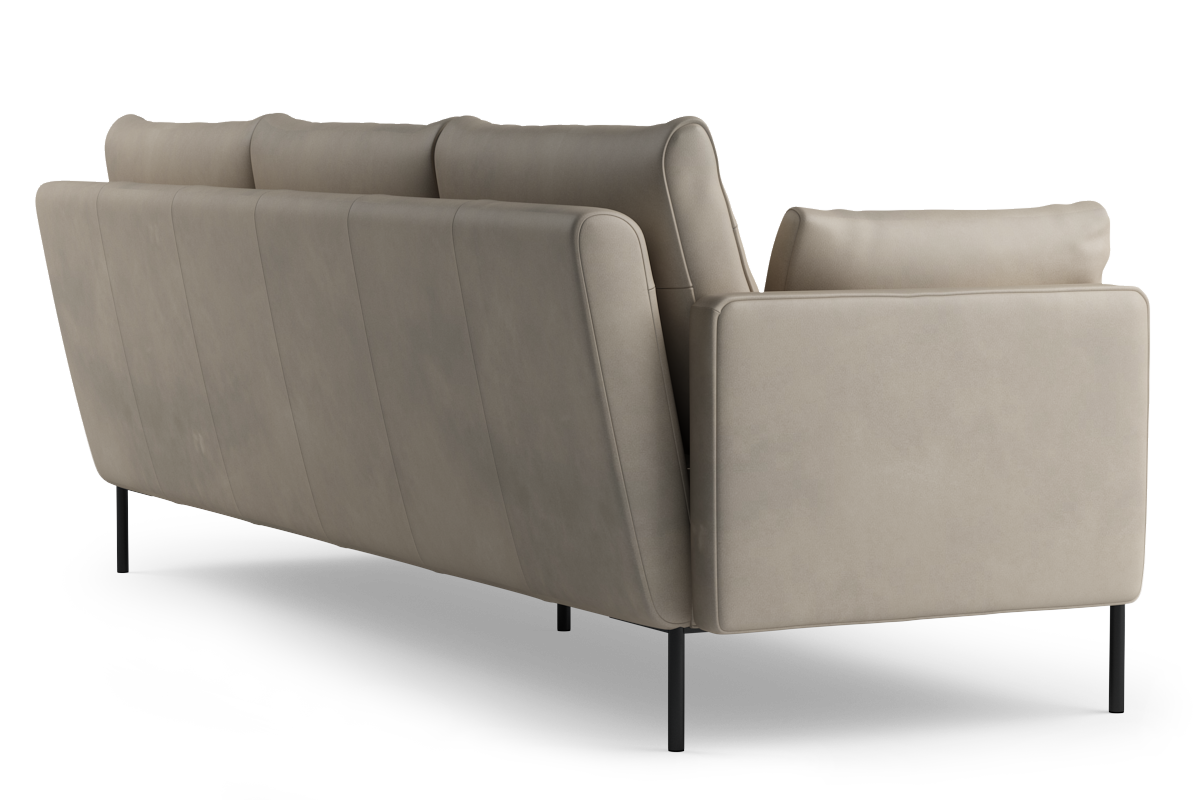 3-Seater Sofa DUNE Upholstered with Black Base