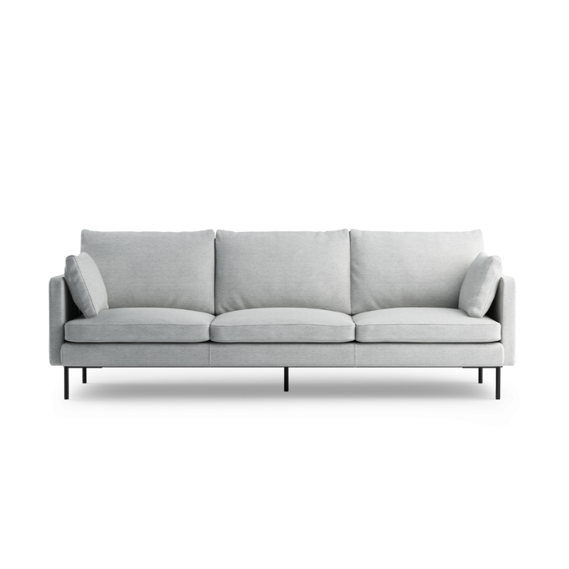 3-Seater Sofa DUNE Upholstered with Black Base