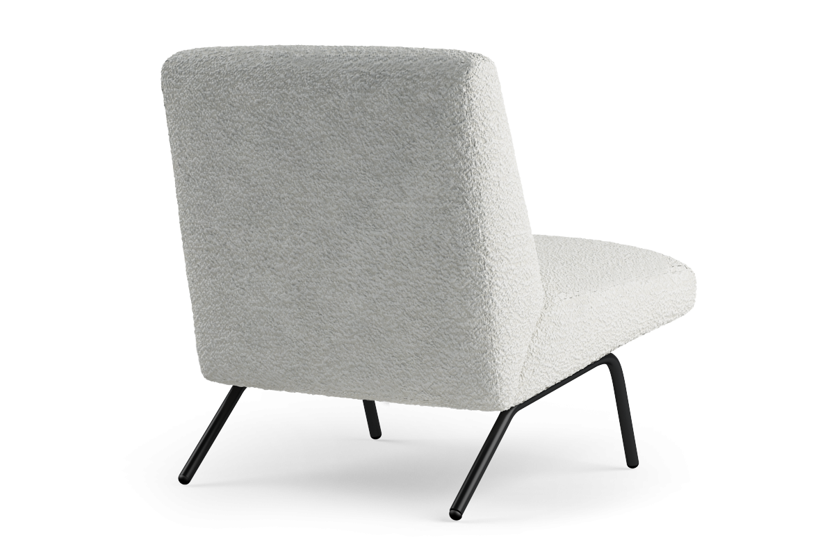 Fauteuil LINO gestoffeerd met zwarte basis