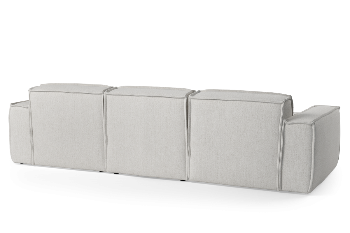 Modulaire hoekbank voor 3,5 personen, links LUMO gestoffeerd