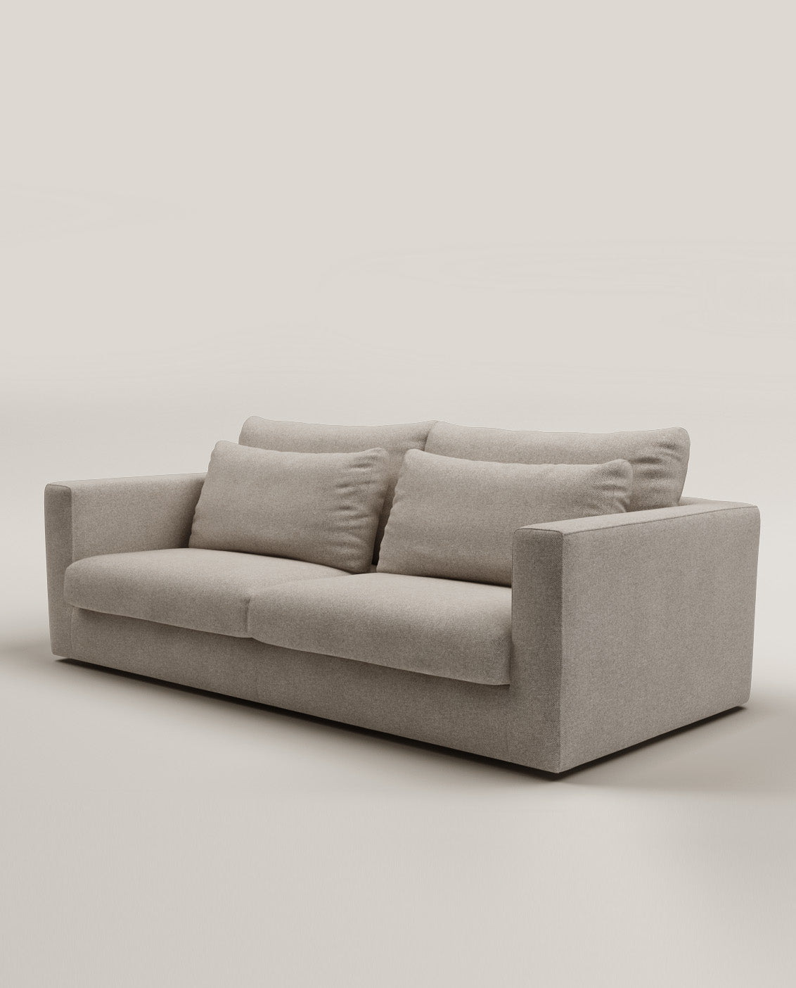 Modularer 4-Sitzer-Ecksofa NUVIA, linksseitig, gepolstert