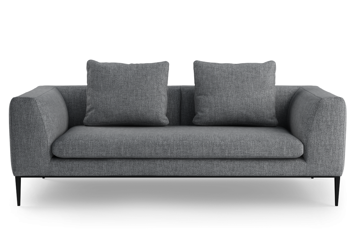 2-Seater Sofa NASH upholstered with black base