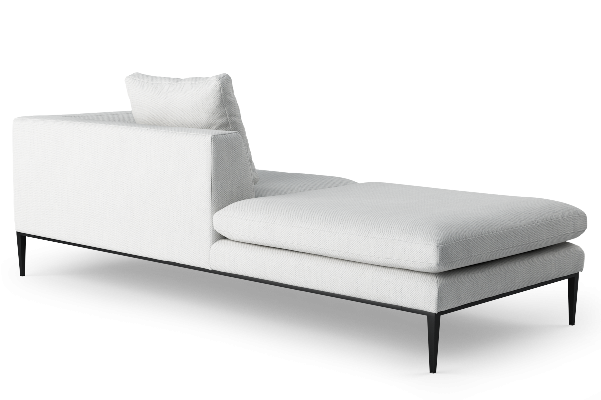 Szezlong links NASH gestoffeerd met zwarte basis