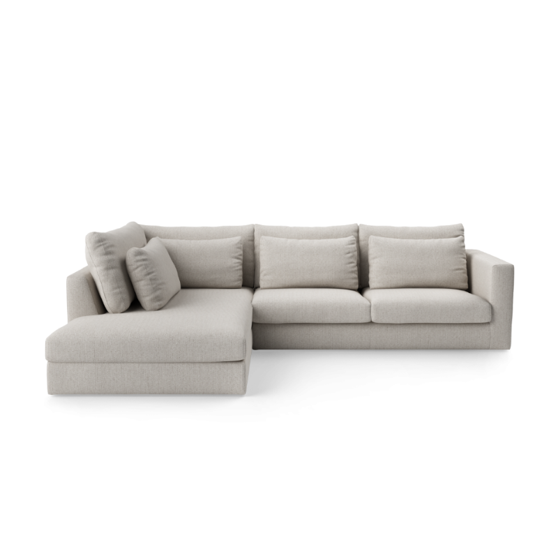 Modularer 4-Sitzer-Ecksofa NUVIA, linksseitig, gepolstert