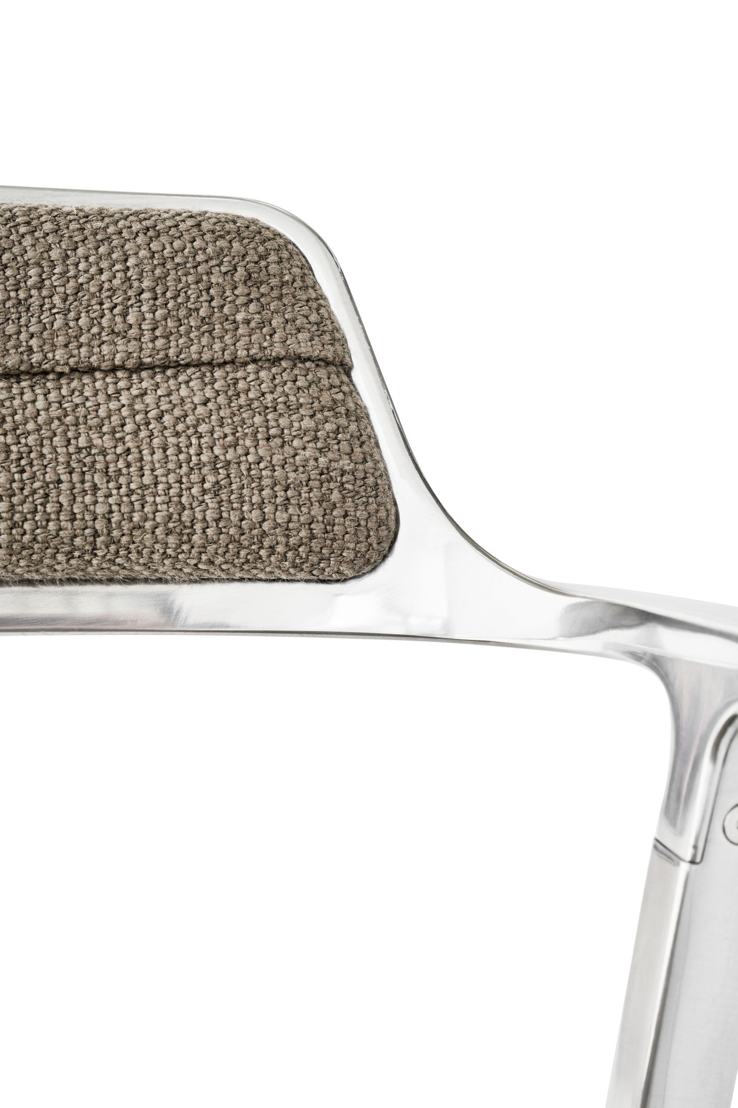Bureau stoel 452 zandkleurige stof met metalen basis