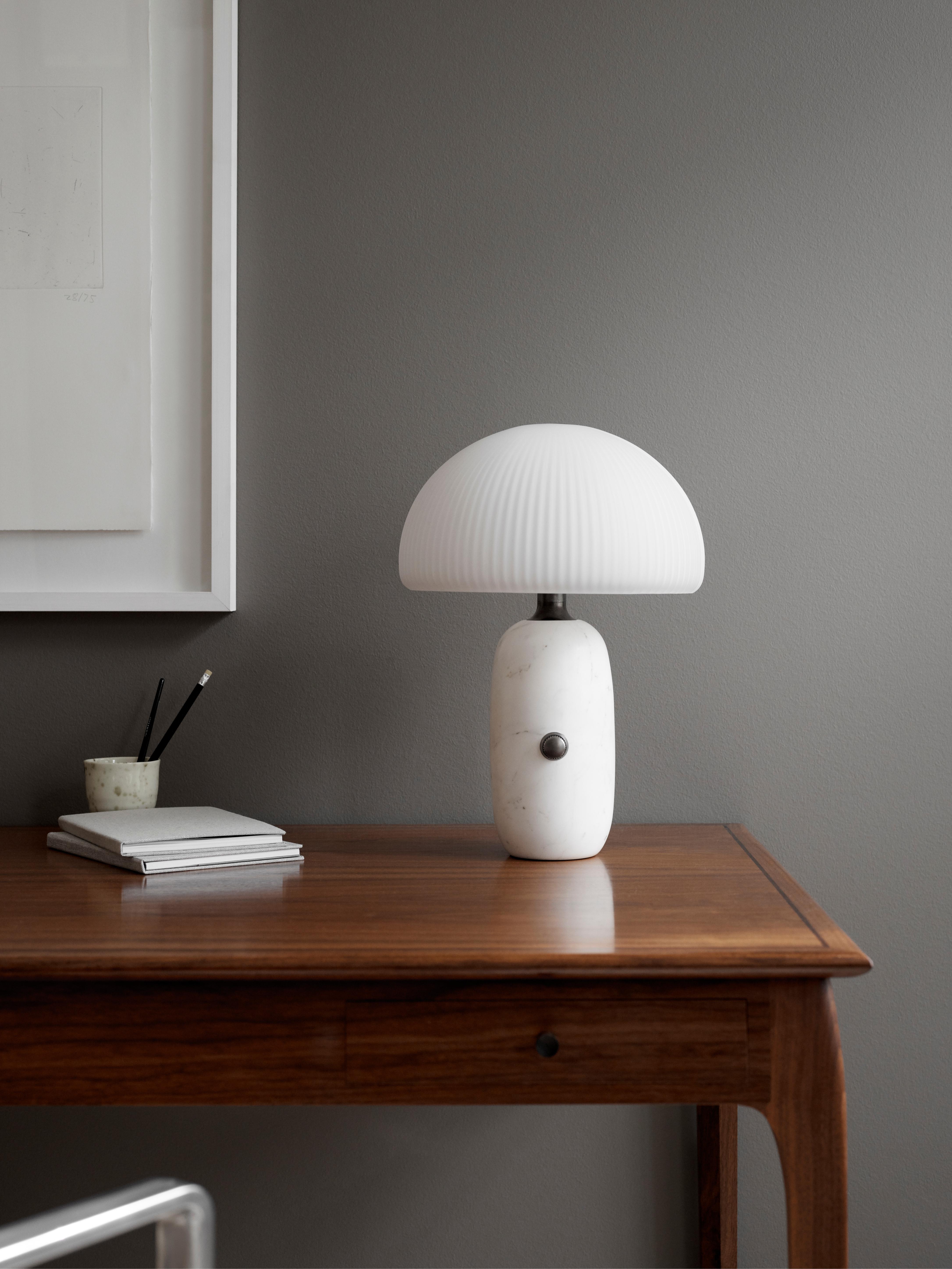 Tafellamp SCULPTURE wit marmer